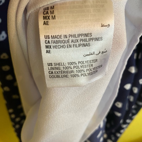 Maison Jules Polka Dot V-Neck Casual Dress sleeveless size medium - Picture 3 of 4